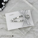 【楽天スーパーSALE 半額】ヘアクリップ yura メタル ボール ダブル リボン ウェーブ クリップ | OSEWAYA ヘアアクセサリー ヘアアクセ レデ...