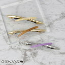 【楽天スーパーSALE 半額】バレッタ ニッケルフリー メタル マーブル カラー クロス ライン すべり止め付き | OSEWAYA ヘアアクセサリー ヘアアク...