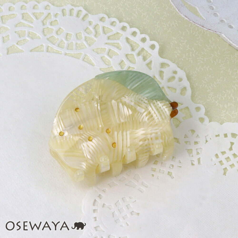 ヘアクリップ フルーツ レモン くだもの マーブル バンスクリップ | OSEWAYA ヘアアクセサリー ヘアアクセ レディース 女性 大人 プレゼント ギフト...