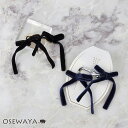 ヘアカフ メタル インフィニティー ベロア風 ダブル リボン ヘアポニー ポニーフック | OSEWAYA ヘアアクセサリー ヘアアクセ レディース 女性 大人 プレゼント ギフト 結婚式 カジュアル おしゃれ オシャレ かわいい