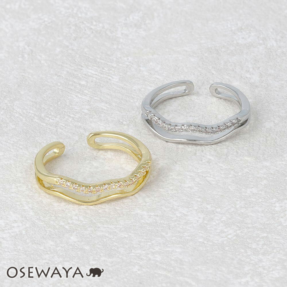 【マラソン20％OFFクーポン配布中】リング ニッケルフリー メタル ミニ キュービックジルコニア 
