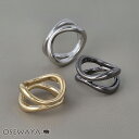 リング ニッケルフリー メタル ダブル ライン クロス風 13号 指輪 | OSEWAYA アクセサリー レディース 女性 大人 プレゼント ギフト 結婚式 誕生日 おしゃれ オシャレ かわいい 可愛い
