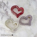【楽天スーパーSALE 半額】ヘアクリップ ハート ハーフ ライン ストーン カラー クリア バンスクリップ | OSEWAYA ヘアアクセサリー ヘアアクセ ...