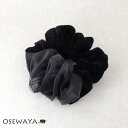 【7/4 夜限定20%OFFクーポン】シュシュ ベロア シアー 異素材MIX ヘアゴム ヘアポニー | OSEWAYA ヘアアクセサリー ヘアアクセ レディース...