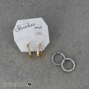 イヤリング ステンレス キュービックジルコニア ライン 丸甲 直径15mm 幅2mm フープイヤリング | OSEWAYA アクセサリー レディース 女性 大人...