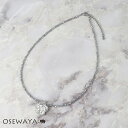【送料無料】ネックレス yura メタル フラワー ローズ バラ 薔薇 ミニ ビーズ クリア ショートネックレス | OSEWAYA アクセサリー レディース 女性 大人 プレゼント ギフト 結婚式 誕生日 おしゃれ オシャレ かわいい 可愛い