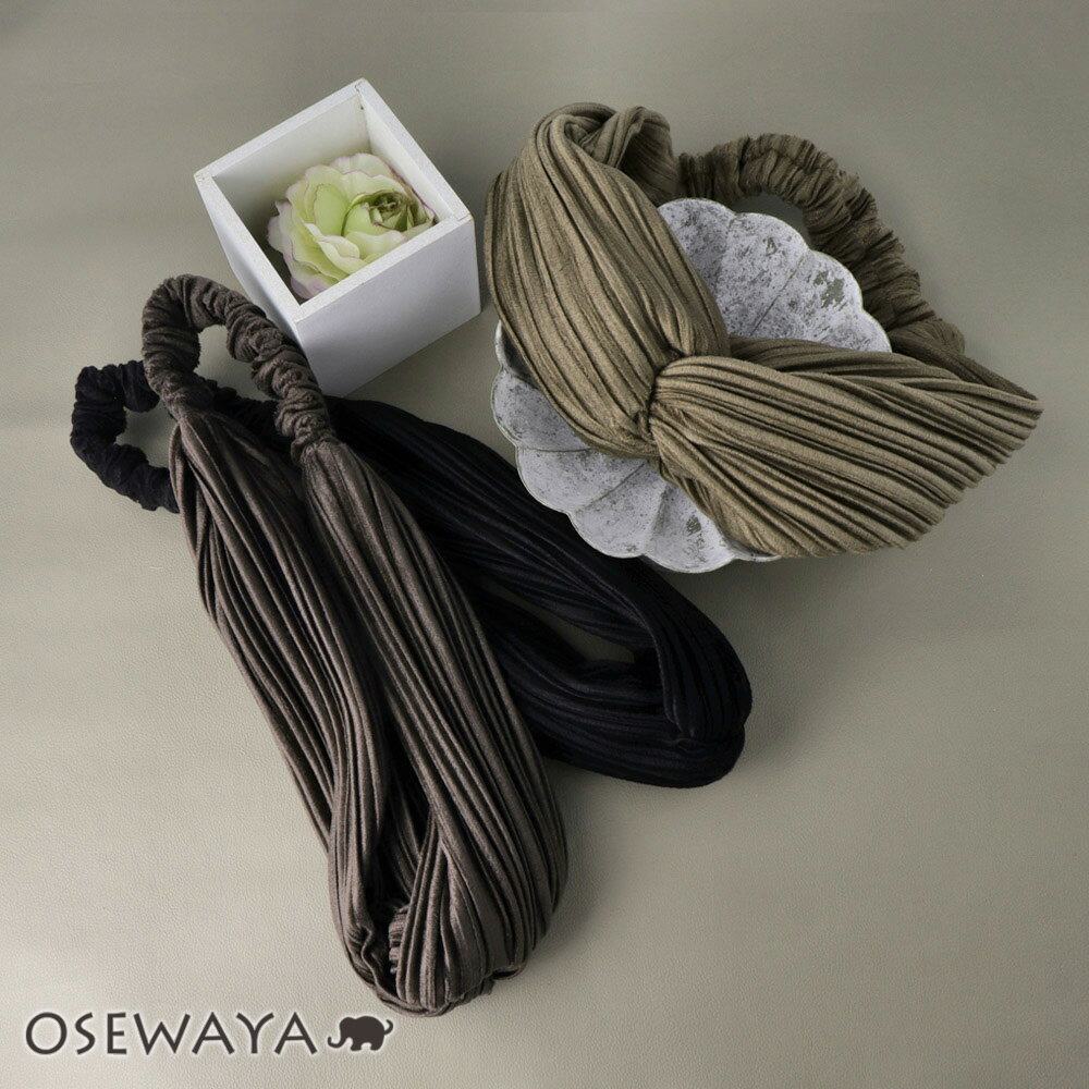 カチューシャ ベロア風 プリーツ調 センター クロス ターバン | OSEWAYA ヘアアクセサリー ヘアアクセ レディース 女性 大人 プレゼント ギフト 結...