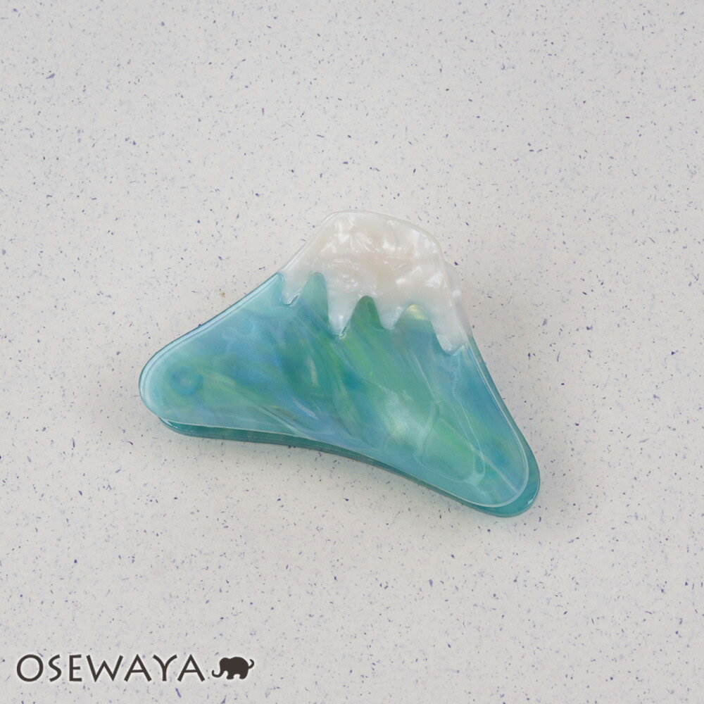 ヘアクリップ ニッケルフリー メタル 富士山 マーブル バンスクリップ | OSEWAYA ヘアアクセサリー ヘアアクセ レディース 女性 大人 プレゼント ギ...
