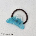 ヘアゴム 富士山 雪化粧 Mt.Fuji セルロースアセテート マーブル ヘアポニー | OSEWAYA ヘアアクセサリー ヘアアクセ レディース 女性 大人っ...