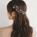 コーム ワイヤー パール ストーン サークル ゴールド カチューシャ ヘッドドレス 大人 上品 エレガント カジュアル オフィス レディース ヘアアレンジ ギフ...
