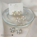 イヤリング ニッケルフリー パール ストーン ネジバネ式イヤリング | OSEWAYA アクセサリー レディース 女性 大人 プレゼント ギフト 結婚式 誕生日...