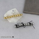 バレッタ ニッケルフリー メタル ボール リボン 薄型バレッタ | OSEWAYA ヘアアクセサリー ヘアアクセ レディース 女性 大人 プレゼント ギフト 結...