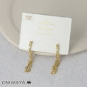 ピアス ニッケルフリー チェーン ステンレスポスト バックキャッチ フープピアス(4)