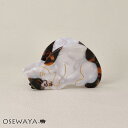 ヘアクリップ ネコ 猫 まったり お昼寝 動物 アニマル マーブル バンスクリップ | OSEWAYA ヘアアクセサリー ヘアアクセ レディース 女性 大人 プ...