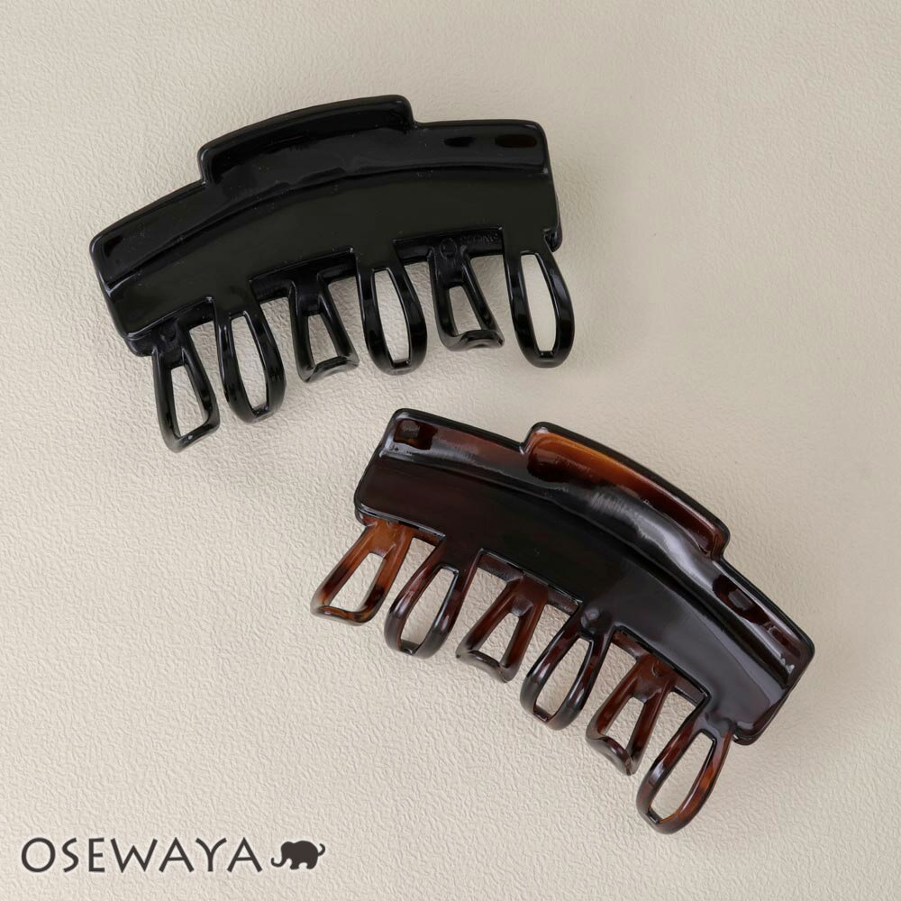 【楽天スーパーSALE 半額】ヘアクリップ レクタングル 足長 シンプル ベーシック カラー 薄型 バンスクリップ | OSEWAYA ヘアアクセサリー ヘアア...