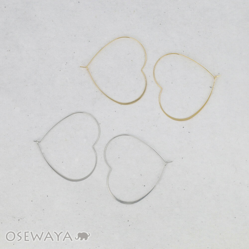 Rakuten - ピアス ニッケルフリー メタル ハート フープピアス | OSEWAYA アクセサリー レディース 女性 大人 プレゼント ギフト 結婚式 誕生日 おしゃれ オシャレ かわいい 可愛い