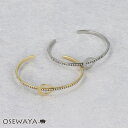 ブレスレット ニッケルフリー メタル ミニ ストーン ライン ドロップ バックル風 ハーフバングル | OSEWAYA アクセサリー レディース 女性 大人 プレゼント ギフト 結婚式 誕生日 おしゃれ オシャレ かわいい 可愛い(4)