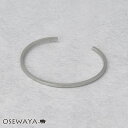 【送料無料】ブレスレット ニッケルフリー sable silver メタル フラット スリム ライン ハーフバングル | OSEWAYA アクセサリー レディース 女性 大人 プレゼント ギフト 結婚式 誕生日 おしゃれ オシャレ かわいい 可愛い