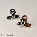ヘアクリップ メタル フレーム クロス ライン ストーン ベーシックカラー ミニ ロール バンスクリップ | OSEWAYA ヘアアクセサリー ヘアアクセ レデ...