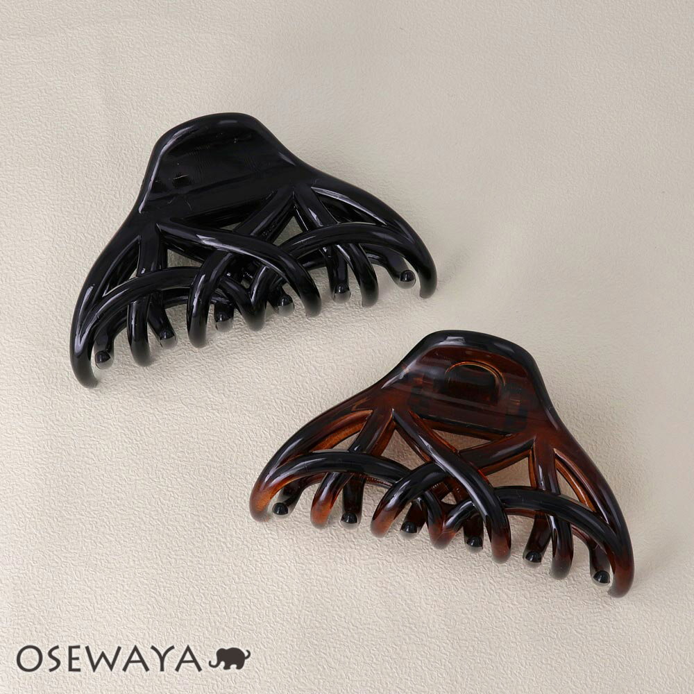 ヘアクリップ クロス ライン アーチ ベーシックカラー バンスクリップ | OSEWAYA ヘアアクセサリー ヘアアクセ レディース 女性 大人 プレゼント ギ...