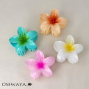 ヘアクリップ プルメリア フラワー 花 カラー 80mm バンスクリップ | OSEWAYA ヘアアクセサリー ヘアアクセ レディース 女性 大人 プレゼント ...