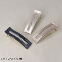 ヘアクリップ マーブル カラー フレーム ミニ ストーン ダブル ライン メタル サイド フォーククリップ | OSEWAYA ヘアアクセサリー ヘアアクセ レディース 女性 大人 プレゼント ギフト 結婚式 カジュアル おしゃれ
