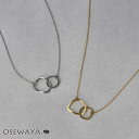 【楽天スーパーSALE 半額】ネックレス ステンレス 変形 オーバル ダブル リング クロス ショートネックレス | OSEWAYA アクセサリー レディース ...