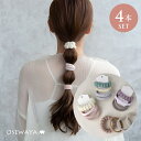 ヘアゴム もこもこ ワイド ジャージ ラメ マルチ カラー 4個セット リングゴム ヘアポニー | OSEWAYA ヘアアクセサリー ヘアアクセ レディース 女性 大人 プレゼント ギフト 結婚式 カジュアル おしゃれ オシャレ