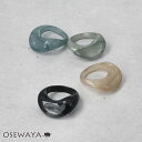 リング メルト ぷっくり ボリューム マーブル クリア カラー 13号 指輪 | OSEWAYA アクセサリー レディース 女性 大人 プレゼント ギフト 結婚式 誕生日 おしゃれ オシャレ かわいい 可愛い