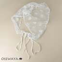 ヘッドドレス チュール リボン 柄 ヘッドスカーフ バブーシュカ | OSEWAYA ヘアアクセサリー ヘアアクセ レディース 女性 大人 プレゼント ギフト ...