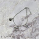 ブレスレット yura ニッケルフリー メタル ハート クロス 十字架 バラ フラワー 花 オーバル チェーンブレスレット | OSEWAYA アクセサリー レディース 女性 大人 プレゼント ギフト 結婚式 誕生日 おしゃれ オシャレ