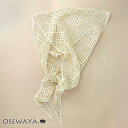【送料無料】ヘッドスカーフ クロスライン ブロック 柄 レース かぎ編み シアー バブーシュカ | OSEWAYA ヘアアクセサリー ヘアアクセ レディース 女...