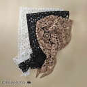 【送料無料】ヘッドスカーフ フラワー 柄 レース編み シアー バブーシュカ | OSEWAYA ヘアアクセサリー ヘアアクセ レディース 女性 大人 プレゼント...