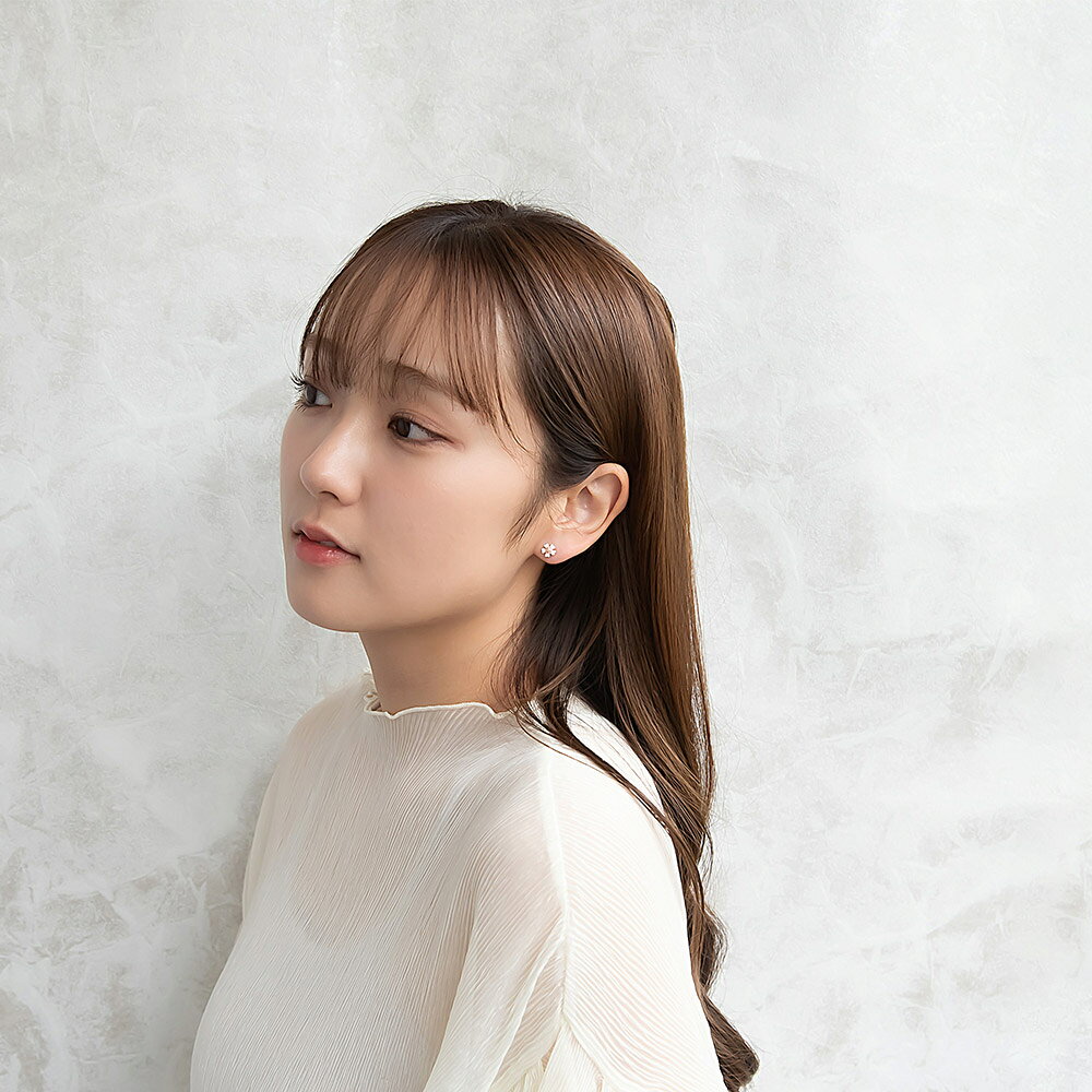 OSEWAYAのピアス メタル 桜 花 フラワー パール ストーン ボール 5個セット チタンポスト スタッドピアス | OSEWAYA アクセサリー レディース 女性 大人 プレゼント ギフト 結婚式 誕生日 おしゃれ オシャレ｜アングル2