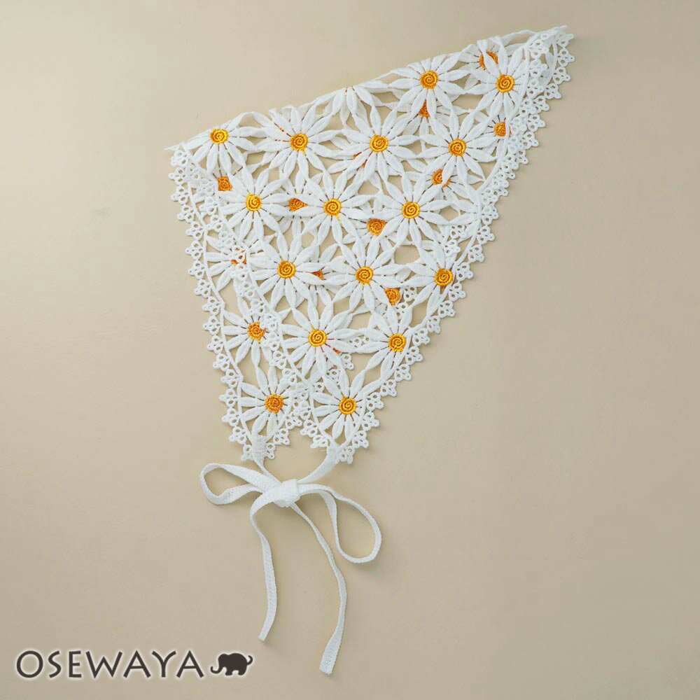 【楽天スーパーSALE 半額】ヘッドドレス フラワー レース 刺繍 ヘッドスカーフ バブーシュカ | OSEWAYA ヘアアクセサリー ヘアアクセ レディース ...