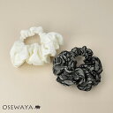 シュシュ フラワー ボタニカル 柄 レース | OSEWAYA ヘアアクセサリー ヘアアクセ レディース 女性 大人 プレゼント ギフト 結婚式 カジュアル おしゃれ オシャレ かわいい 可愛い