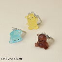 バッグチャーム ぽっちゃり クマ クリアカラー キーホルダー | OSEWAYA アクセサリー レディース 女性 大人 プレゼント ギフト 結婚式 誕生日 おし...