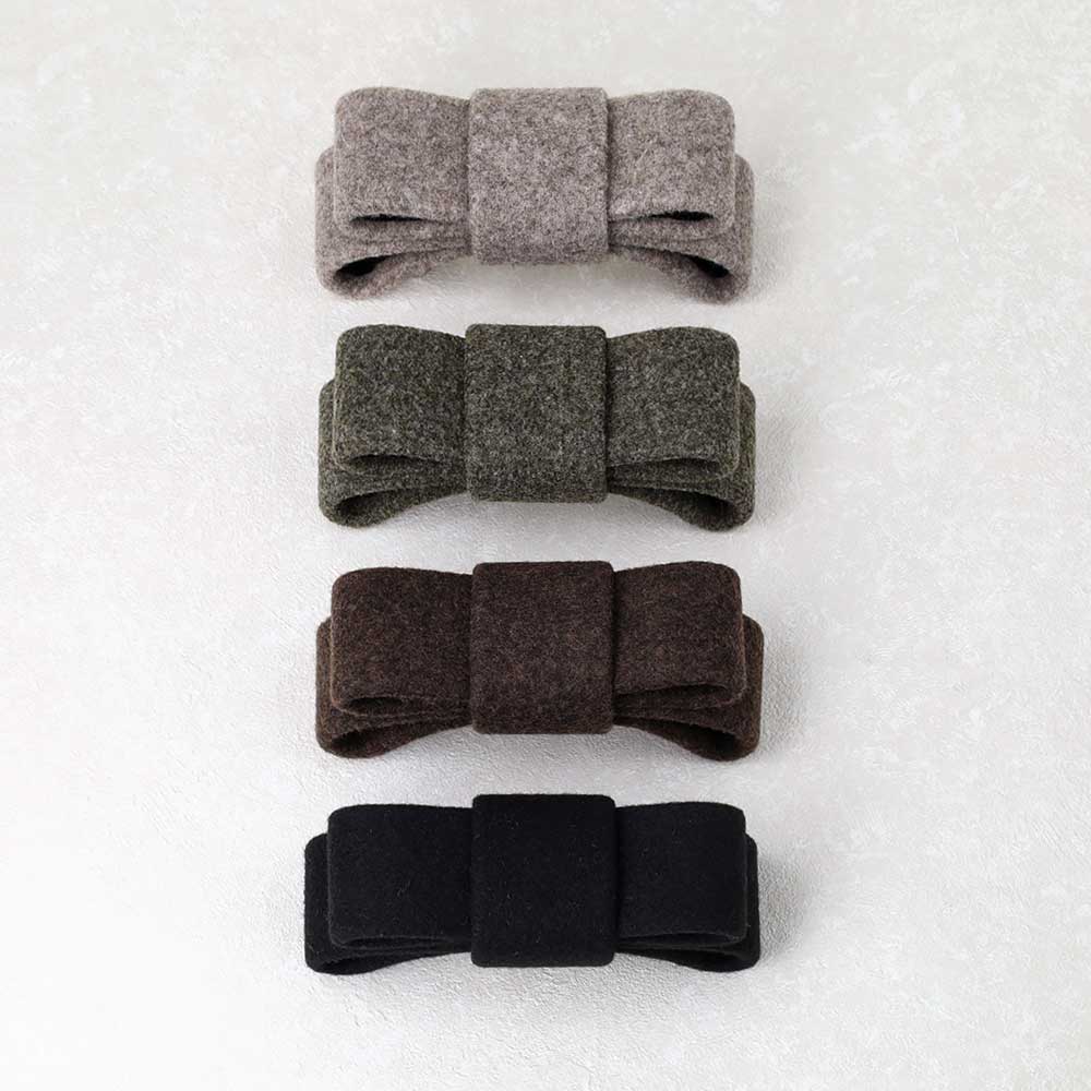 12/4限定2時間30％OFF バレッタ リボン ウール調 | OSEWAYA ヘアアクセサリー ヘアアクセ レディース 女性 大人 プレゼント ギフト 結婚式 カジュアル おしゃれ オシャレ かわいい 可愛い