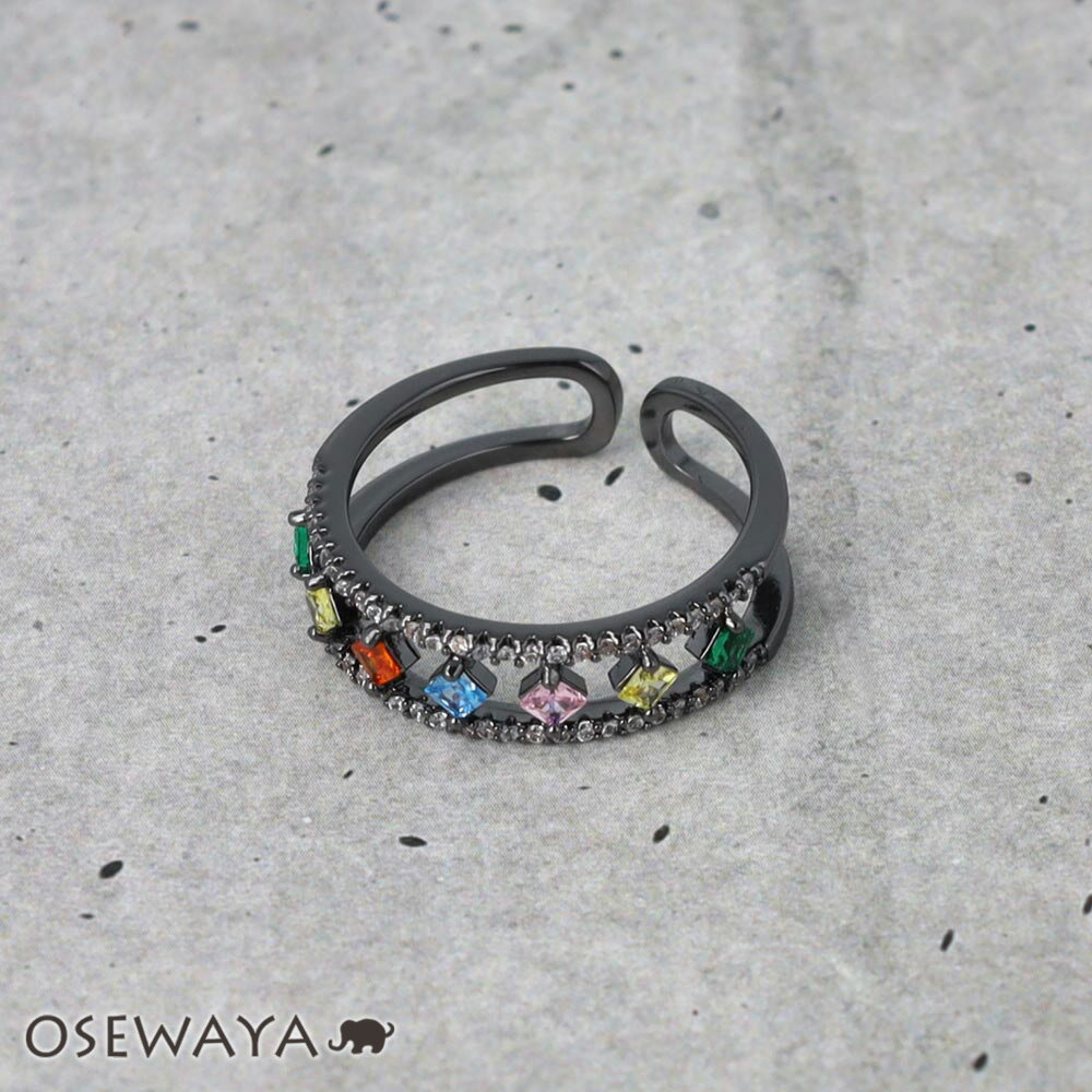 12/4限定2時間30％OFF 【楽天スーパーSALE 半額】【送料無料】リング ニッケルフリー カラフル キュービックジルコニア 13号 指輪 | OSEWAYA アクセサリー レディース 女性 大人 プレゼント ギフト 結婚式 誕生日 おしゃれ オシャレ かわいい