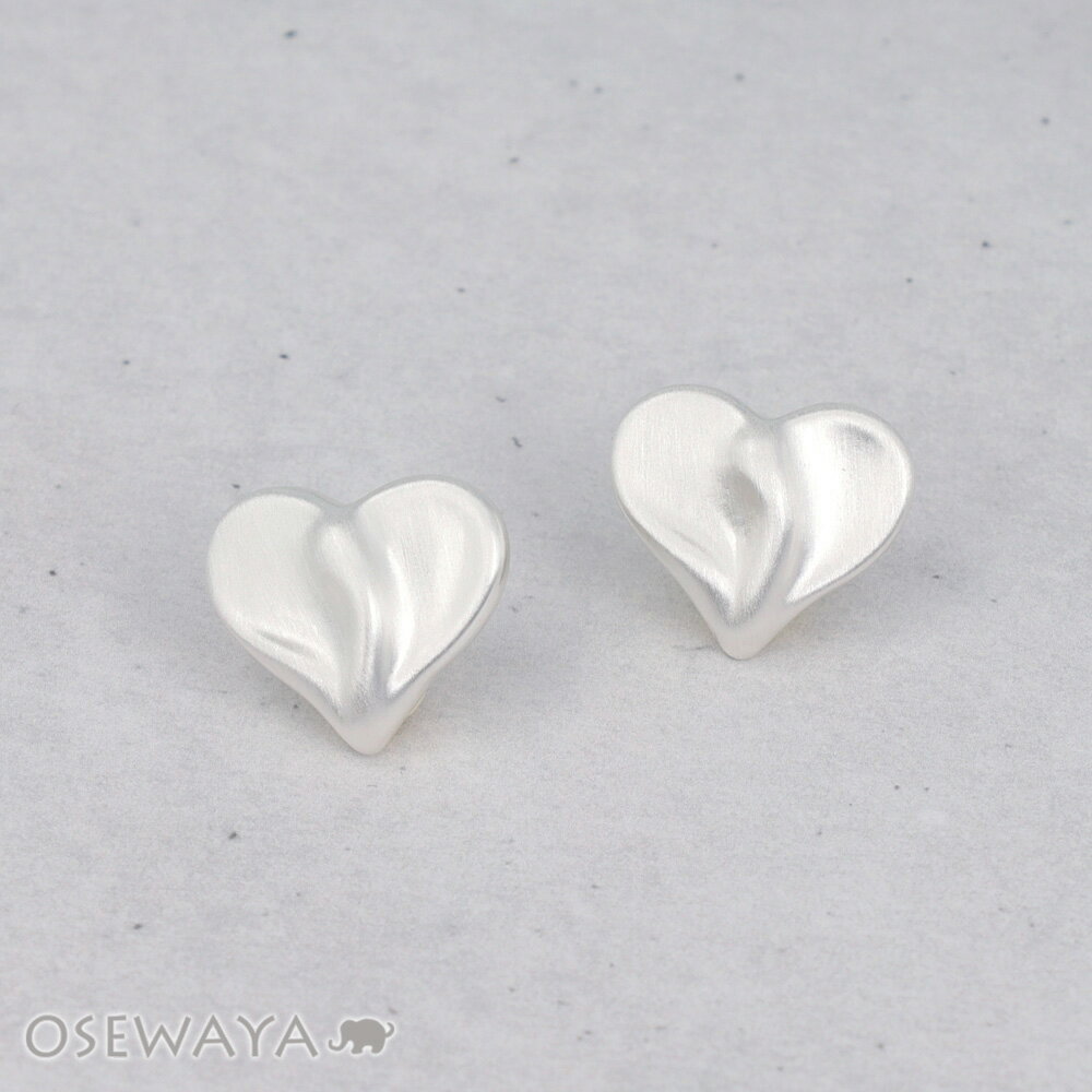 【2/19 限定4時間20％OFF】ピアス ニッケルフリー neige. ハート 凹凸 スタッドピアス | OSEWAYA アクセサリー レディース 女性 大人 プレゼント ギフト 結婚式 誕生日 おしゃれ オシャレ かわいい 可愛い