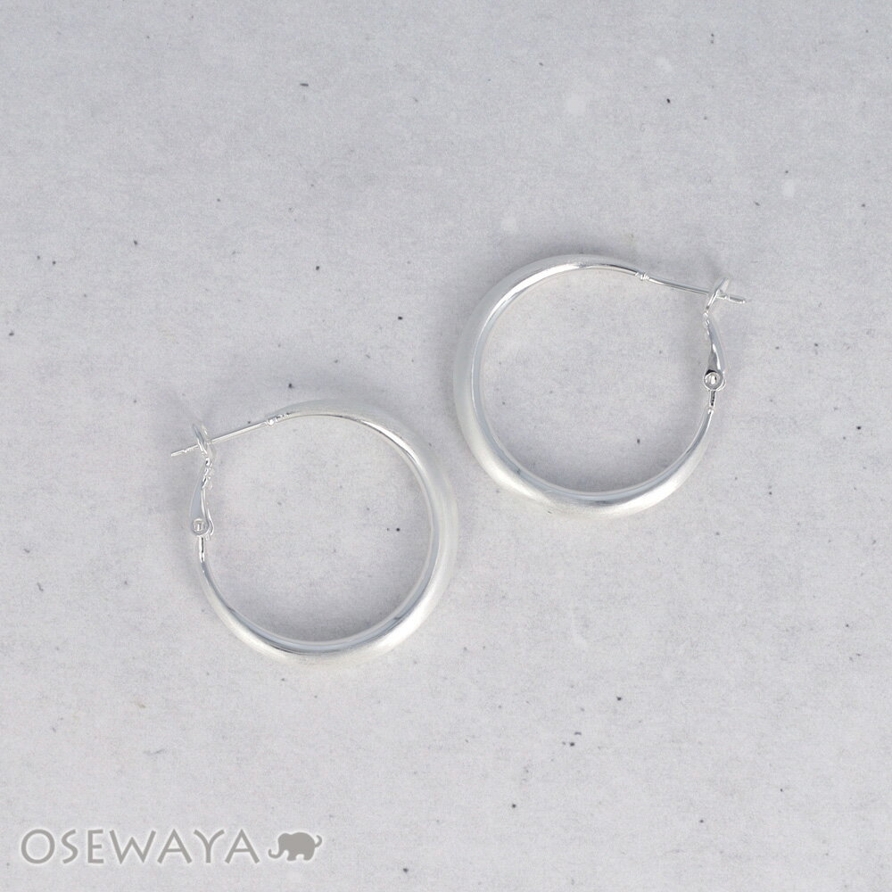 【送料無料】ピアス ニッケルフリー neige. スリム 30mm フープピアス OSEWAYA アクセサリー レディース 女性 大人 プレゼント ギフト 結婚式 誕生日 おしゃれ オシャレ かわいい 可愛い