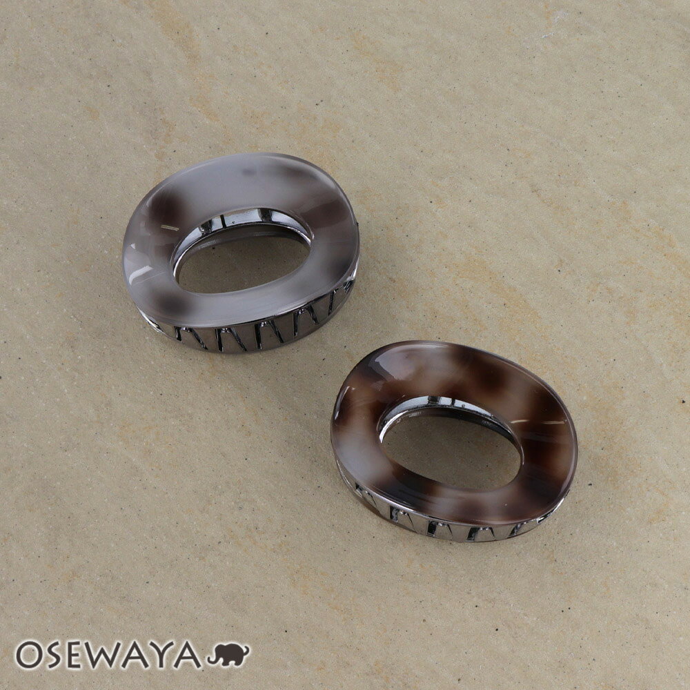 【楽天スーパーSALE 半額】ヘアクリップ オーバル フレーム カーブ マーブル ベーシックカラー バンスクリップ | OSEWAYA ヘアアクセサリー ヘアア...