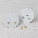 ピアス tiny. ニッケルフリー メタル フラワー 花 ストーン 小粒 スタッドピアス | OSEWAYA アクセサリー レディース 女性 大人 プレゼント ギフト 結婚式 誕生日 おしゃれ オシャレ かわいい 可愛い
