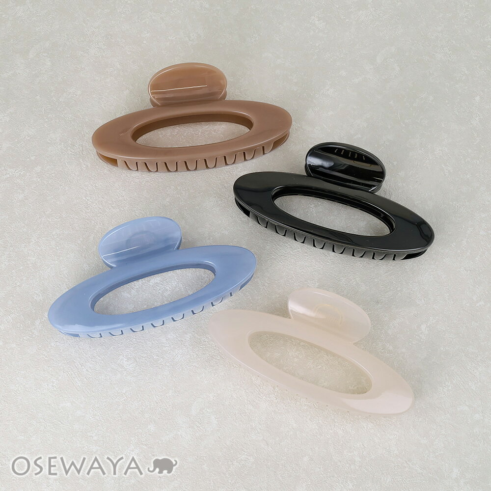 乐天商城 - ヘアクリップ オーバル カラー バンスクリップ | OSEWAYA ヘアアクセサリー ヘアアクセ レディース 女性 大人 プレゼント ギフト 結婚式 カジュアル おしゃれ オシャレ かわいい 可愛い