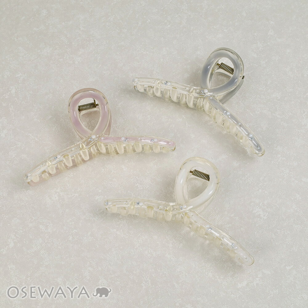 樂天商城 - ヘアクリップ クリア マーブル カラー パール ロール バンスクリップ | OSEWAYA ヘアアクセサリー ヘアアクセ レディース 女性 大人 プレゼント ギフト 結婚式 カジュアル おしゃれ オシャレ かわいい 可愛い