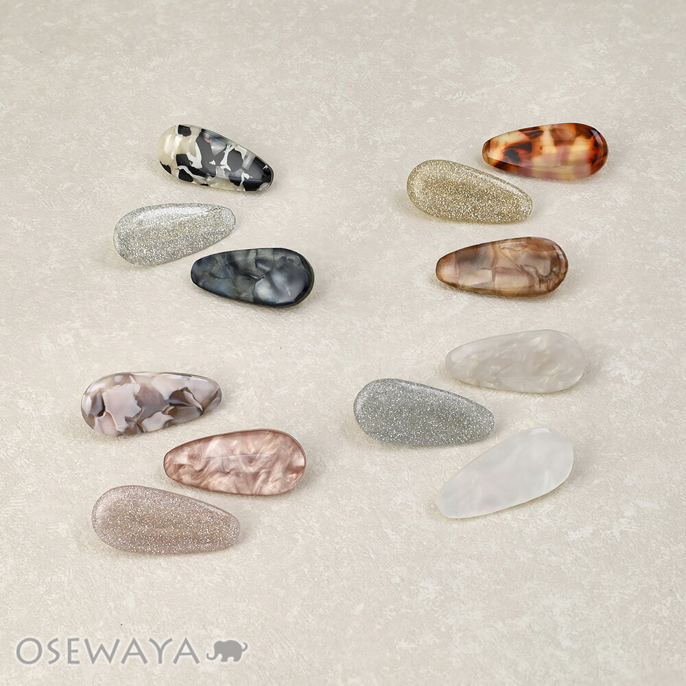 乐天商城 - ヘアクリップ ニッケルフリー ラメ マーブル カラー 3個セット ミニ サイドクリップ | OSEWAYA ヘアアクセサリー ヘアアクセ レディース 女性 大人 プレゼント ギフト 結婚式 オシャレ かわいい 可愛い