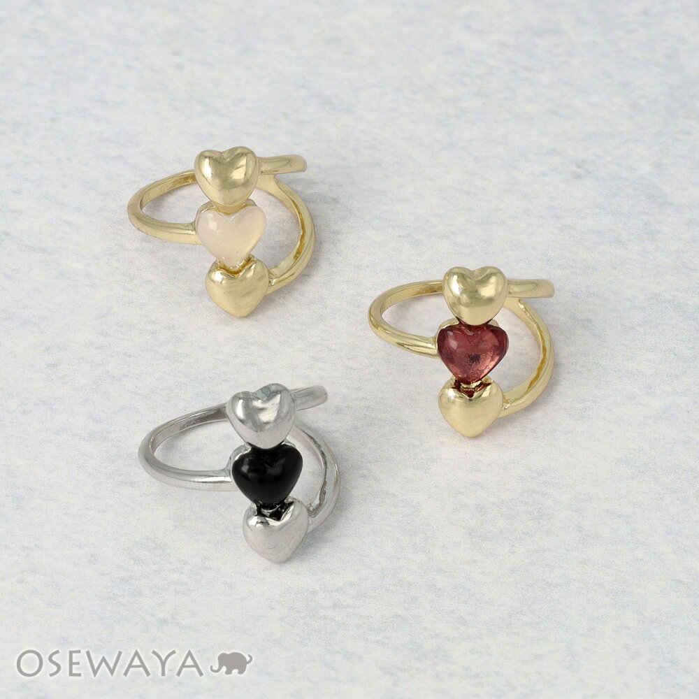 リング ニッケルフリー メタル ハート カラー 12号 指輪 | OSEWAYA アクセサリー ...