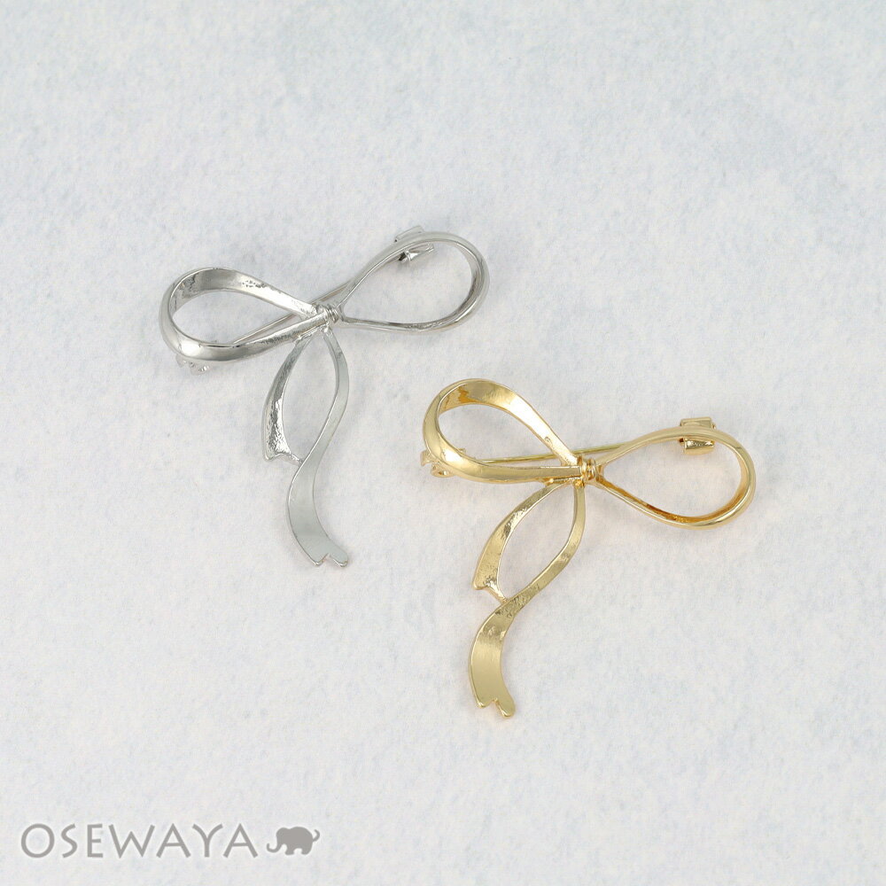 Rakuten - 【スーパーセールMax50％OFF】ブローチ メタル リボン ピンタイプ | OSEWAYA アクセサリー レディース 卒業式 入学式 卒園式 フォーマル 結婚式 ピン おしゃれ オシャレ かわいい 可愛い