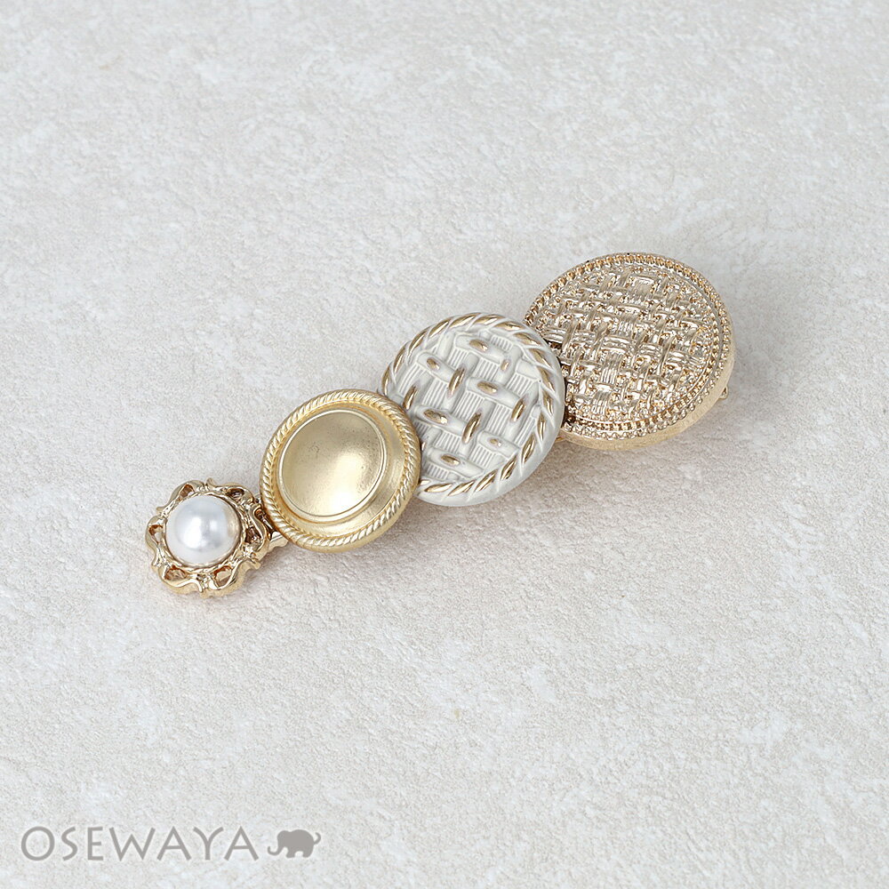 Rakuten - ヘアクリップ メタル パール | OSEWAYA ヘアアクセサリー ヘアアクセ レディース 女性 大人 プレゼント ギフト 結婚式 カジュアル おしゃれ オシャレ かわいい 可愛い