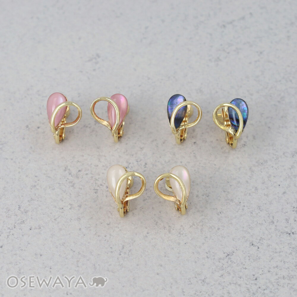 乐天商城 - イヤリング ニッケルフリー メタル ハート オーロラ カラー ストーン ネジバネ式イヤリング | OSEWAYA アクセサリー レディース 女性 大人 プレゼント ギフト 結婚式 誕生日 おしゃれ オシャレ かわいい 可愛い